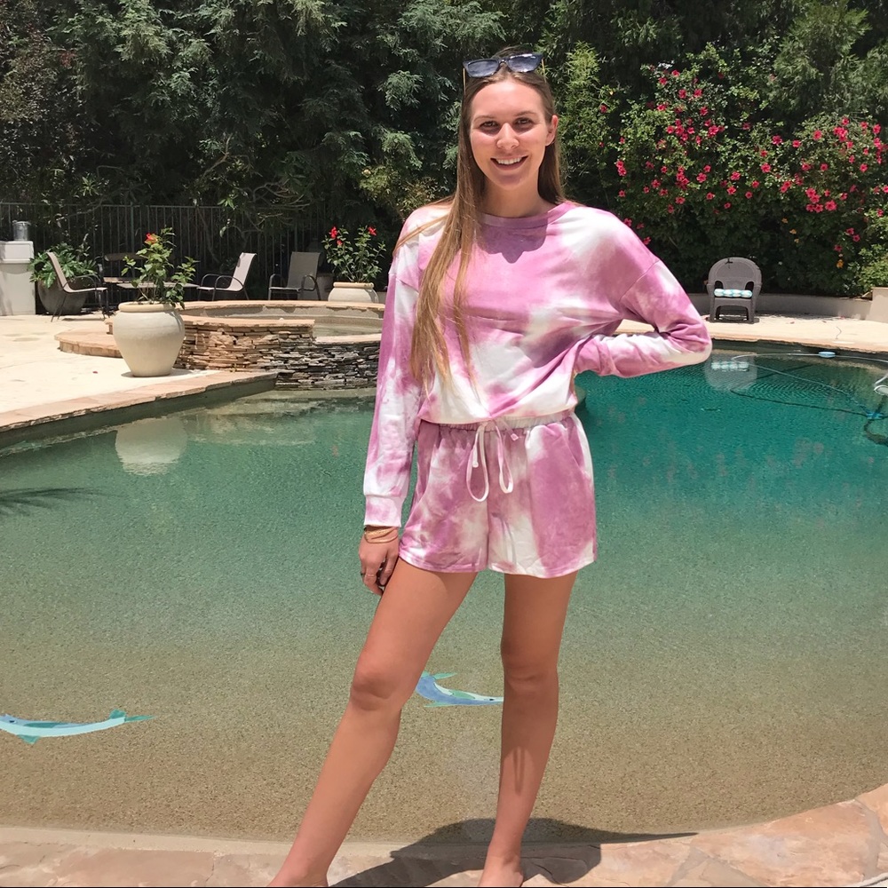 Berry Tie Dye Lounge Top - Picture 5 of 8